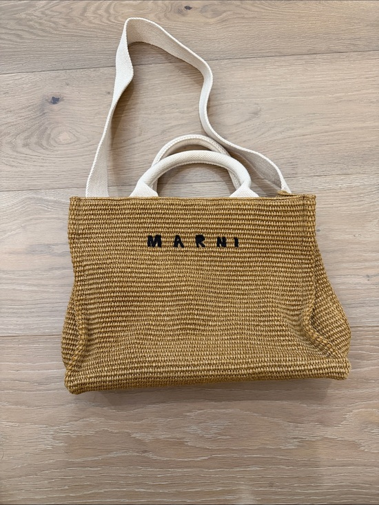 Marni Handbags - Marni raffia small tote